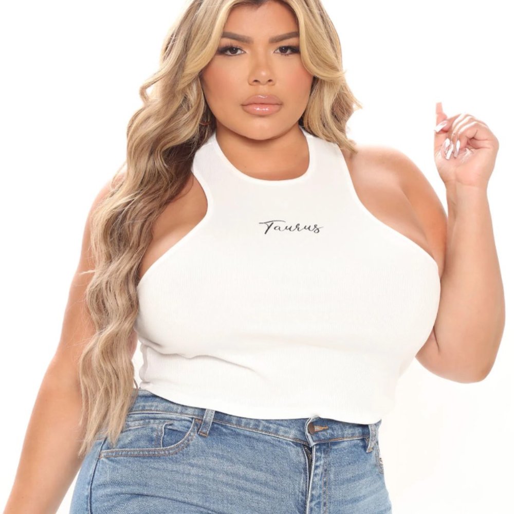 Taurus Sign Tank Top - White